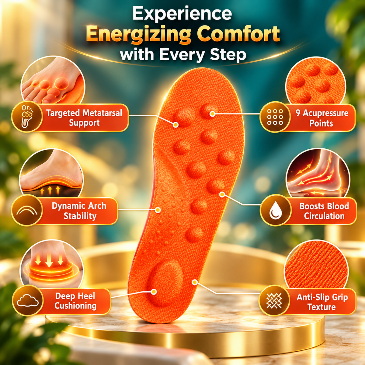 👣 Acupressure Foot Massage & Comfort Insole (১ জোড়া) ৳ 390 - Image 2